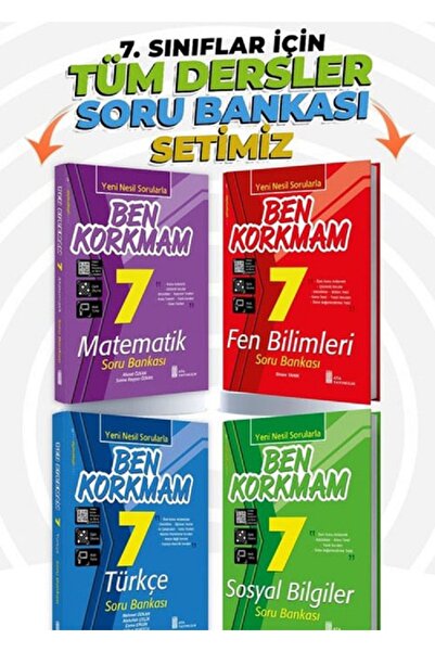 Kafa Dengi Yayınları Ata Ben Korkmam 7. Sınıf Türkçe, Matematik, Fen Bilimler...