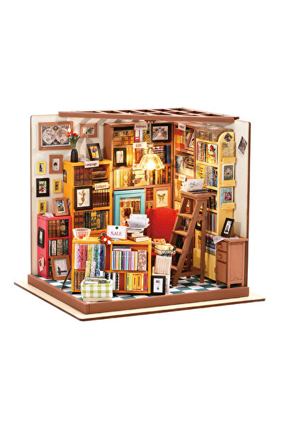 Robotime Rolife Sam's Study Library - Kendin Yap Minyatür Maket