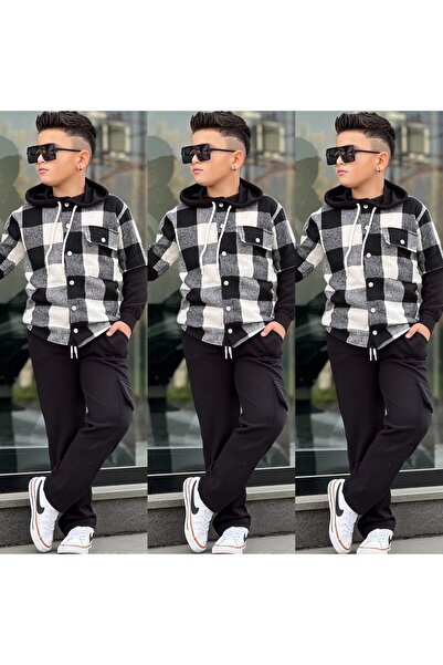 EFSACE Lumberjack Shirt Pants Boy's Set 8-16 Years Old