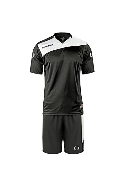 Sportika Amsterdam football kit - shirt and shorts, black/white, size 150-160 cm