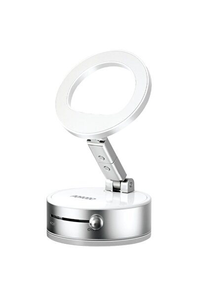 porodo حامل هاتف متعدد الأسطح من ماج سيف مع قفل قبضة - أبيض