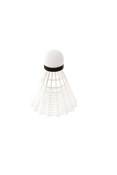 Tremblay Set of 6 badminton shuttlecocks, nylon with foam base, white