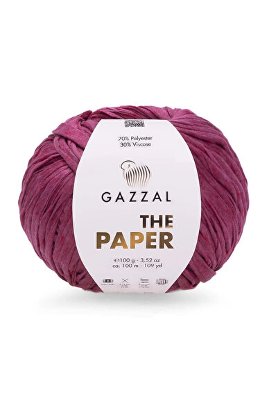 Gazzal The Paper Yumusak Kagıt Ip El Örgü Ipligi, 100 Gr, 100 Mt Taka Yarn (3964)