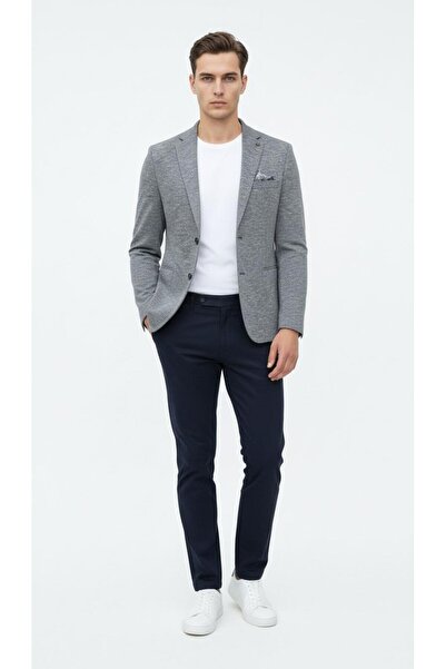 Plus Scorpion سترة بليزر رجالية من القماش المرن قصة ضيقة – أناقة كاجوال ومكتبية