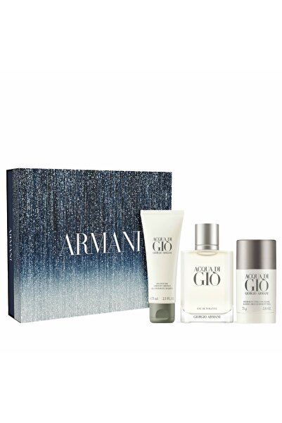 Giorgio Armani Armani Acqua di Gio Gift Set Men, Eau de Toilette 100 ml + Shower Gel 75 ml + Deodorant stick 75 ml
