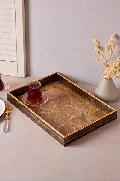 Perotti Turin Brown Marble Tray 28X40 cm