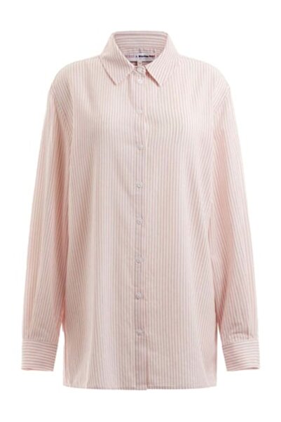 Guess Women's Shirt, Multicolor, Cotton Blend, Patterned, Size L (INTL)