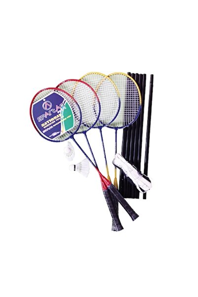 SPARTAN Double badminton set consisting of 4 rackets, a net and 2 shuttlecock...