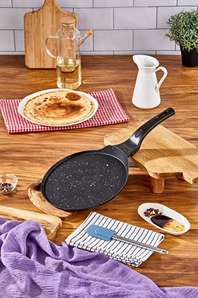 Home مقلاة كريب 27 سم - مقلاة غير لاصقة مصنوعة من الجرانيت المصبوب