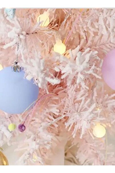 Mado Gallery Tabletop Mini Christmas Tree 45cm Rotating Music LED Light Ornament Home Office Decor Xmas-lightPink