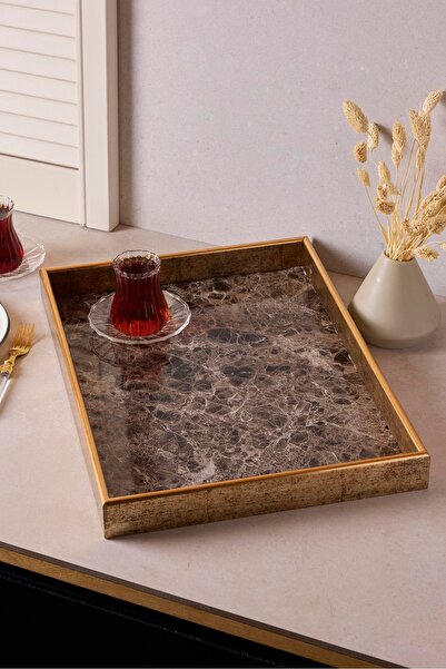 Perotti Turin Black Marble Tepsi 33x45 cm