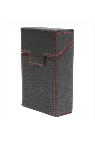 Lider Gift Black leather case for cigarette pack