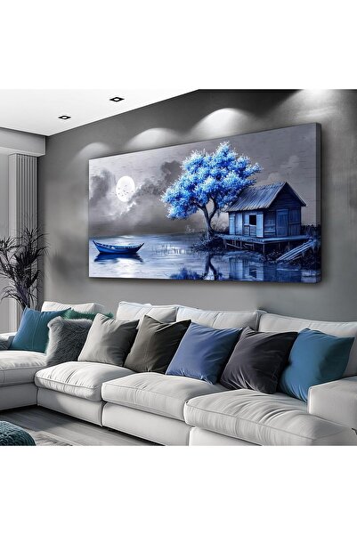 ALAYRA International لوحة جدارية جميلة من القماش المؤطر مقاس 50 × 100 سم مع إ...