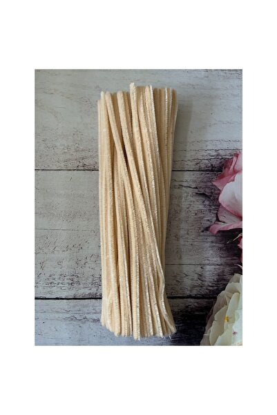 Zedhobi 25 Adet Z22 Vanilya Şönil 30 cm Tüylü Peluş Tel Çiçek Yapımına Okul Ö...