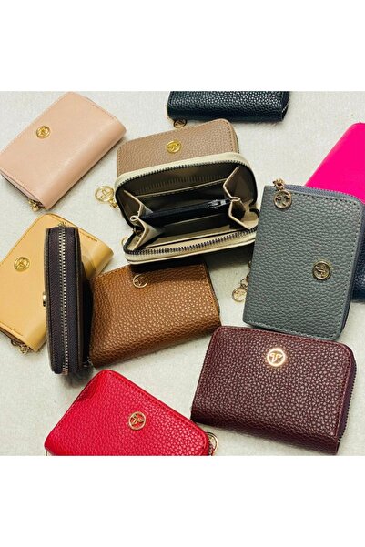 Nevalia Women's Gray Faux Leather Zipper Wallet (Women's Handbag)