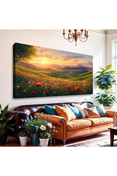 ALAYRA International لوحة جدارية أنيقة متعددة الألوان بتصميم منظر طبيعي جميل ...