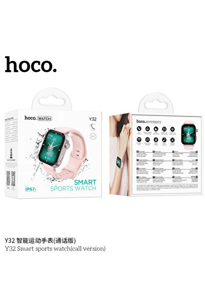 Hoco (Y32) » Ceas SmartWatch, Sport, BT 5.0, Call Function, 225mAh, PINK