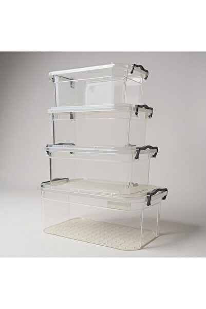 OTOMEKSAN مجموعة أدوات تخزين متعددة الأغراض مكونة من 4 قطع مع غطاء شفاف (5+7....