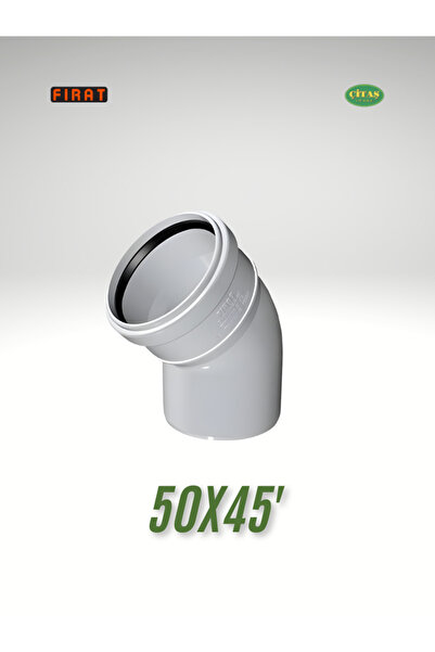 ÇİTAŞ FIRAT 50'LİK 45 DERECE PVC DİRSEK 3.2 MM 50X45'
