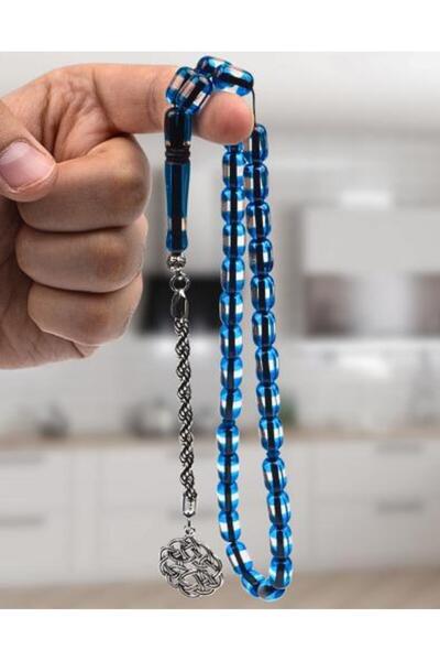 NAMAT مسبحة صلاة حصرية من العنبر المطحون (33 حبة) مع صندوق هدايا