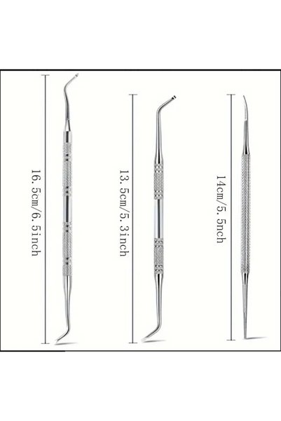 ORGANICYOU Changsha 3-Piece Stainless Steel Ingrown Toenail Tool Set - Professional Surgical Safe Nail Care