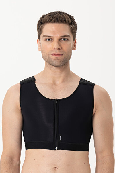 H&A Korse كورسيه نصف داخلي للرجال بسحاب لعمليات شفط الدهون