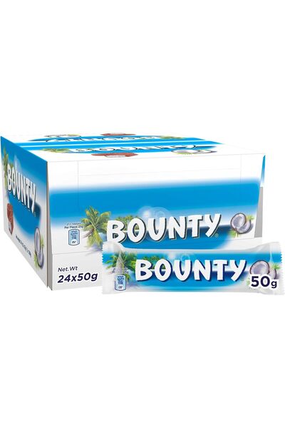 Bounty بار شوكولاتة الحليب وجوز الهند، 50 جم (عبوة من قطعة واحدة)