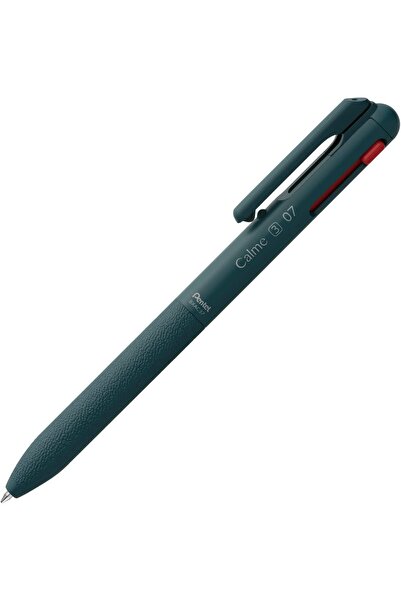 Pentel قلم حبر جاف ثلاثي الألوان BXAC37S، Calme 0.03 بوصة (0.7 مم)، أزرق فيروزي