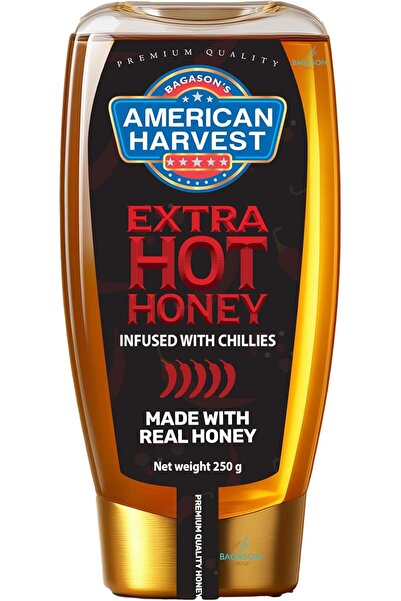 American Harvest Extra Hot Honey Squeeze Jar 250g | Pure Natural Honey