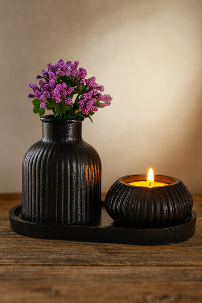 diğerr1 Mini Dekoratif Vazo Mumluk ve Tabanlık