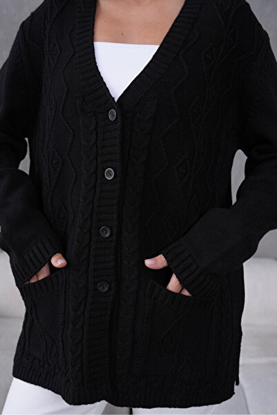 NOBLE STORE Γυναικεία πλεκτά ένδυμα Mother's Triko με λεπτομέρεια τσέπης Μάλλ...