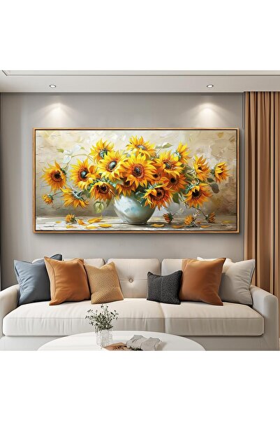 ALAYRA International لوحة فنية جدارية جميلة من القماش بإطار مقاس 60×120 سم مع...