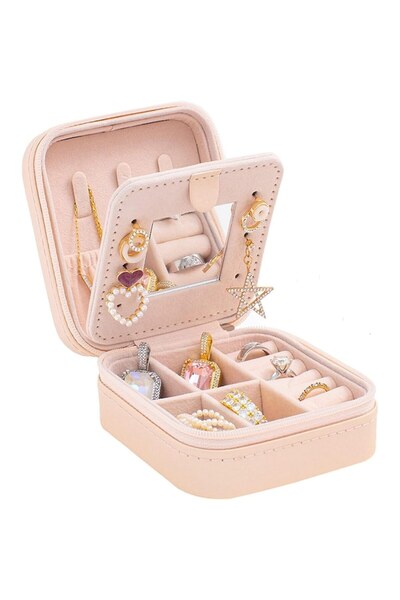 NEXTWAVE Cutie bijuterii NextWave®, portabila cu oglinda, organizator inele, ...