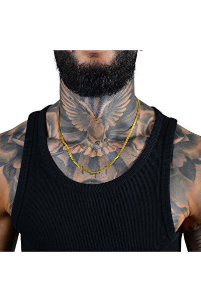 Generic Gold Snake Necklace Stainless Steel Unisex 3 millimeters wide Unisex - Snake Model