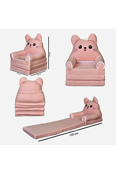 Berrinstore Portatif Polar Dolum 3 Katlı Çocuk Koltuğu Çocuk Yatağı Yıkanabil...