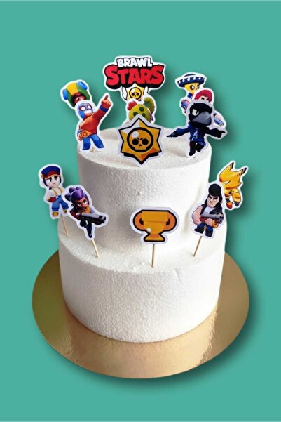 ORGANİKONSEPT Brawl Stars Temalı Cupcake & Pasta Süsü (13'lü)