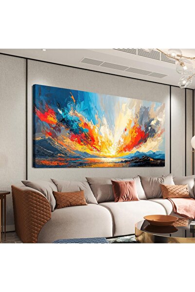 ALAYRA International لوحة فنية جدارية جميلة من القماش بإطار مقاس 60×120 سم مع...