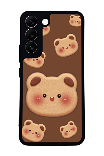 Aksel Kılıf متوافق مع هاتف سامسونج جالاكسي S22 مطبوع ، أسود غير لامع، سيليكون...