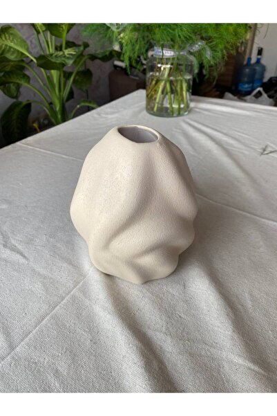 Kalya Concept Dekoratif Dalga Formlu Vazo 22 cm - Lüks Bohem Seramik Modern