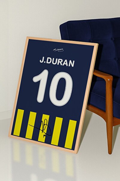 Base Concept Jhon Duran 10 Numara Forma İmzalı İllustrasyon Poster Tablo (Çer...