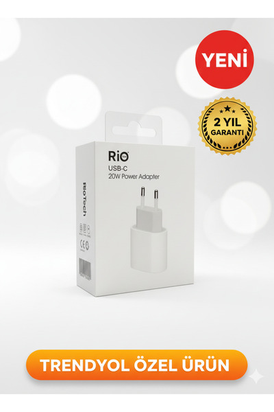 RİOTECH MOBILE iPhone 7 8 11 12 13 14 pro max modelleri Uyumlu 20W Hızlı Şarj Aleti USB-C Adaptör RioTech Başlık