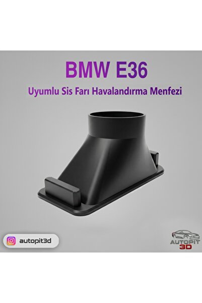 AutoPit 3D BMW E36 Uyumlu Sis Farı Havalandırma Menfez Takımı