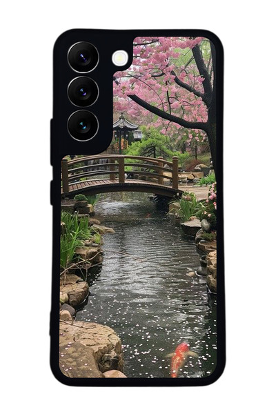 Aksel Kılıf متوافق مع هاتف سامسونج جالاكسي S22 مطبوع ، أسود غير لامع، سيليكون...