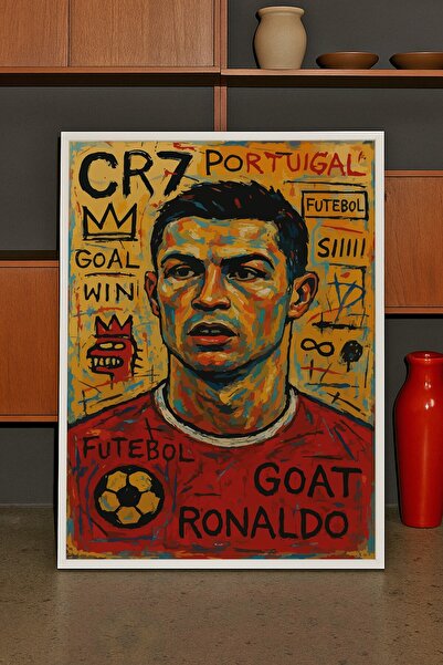 Base Concept Αφίσα με σχέδιο εικονογράφησης CR7 (με πλαίσιο)