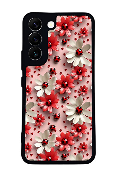 Aksel Kılıf متوافق مع هاتف سامسونج جالاكسي S22 مطبوع ، أسود غير لامع، سيليكون...