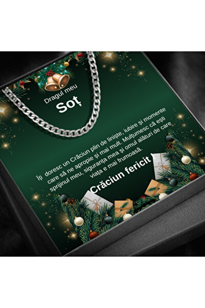 AVAMSI Set Cadou Craciun Soț SS03H Colier Cuban Billionaire , Cutie Elegantă ...