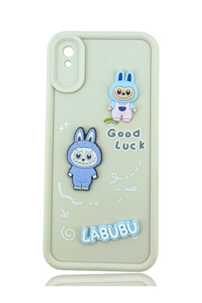 batuteknoloji Xiaomi Redmi 9A Labubu Kabartma Yüzeyli Çikolata BTU Silikon Kapak