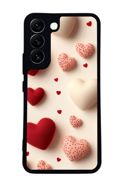 Aksel Kılıf متوافق مع هاتف سامسونج جالاكسي S22 مطبوع ، أسود غير لامع، سيليكون...