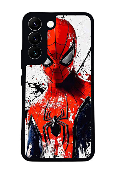 Aksel Kılıf متوافق مع هاتف سامسونج جالاكسي S22 مطبوع ، أسود غير لامع، سيليكون...