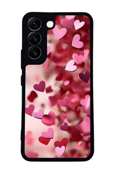 Aksel Kılıf متوافق مع هاتف سامسونج جالاكسي S22 مطبوع ، أسود غير لامع، سيليكون...